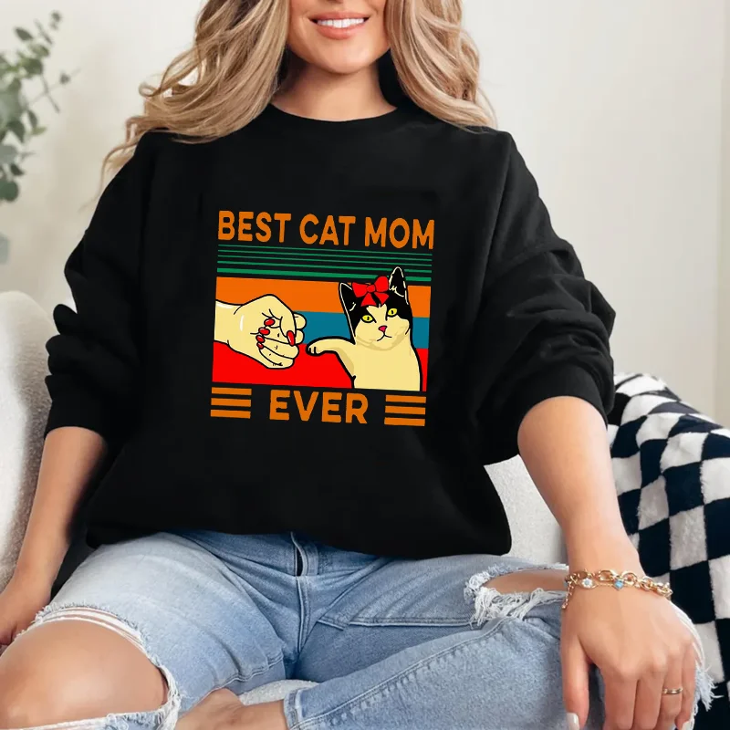 Women's New BEST CAT MOM EVER Sweatshirt Outdoor Long Sleeve Round Neck Sweatshirt Top
Women's New BEST CAT MOM EVER Sweatshirt Outdoor Long Sleeve Round Neck Sweatshirt Top