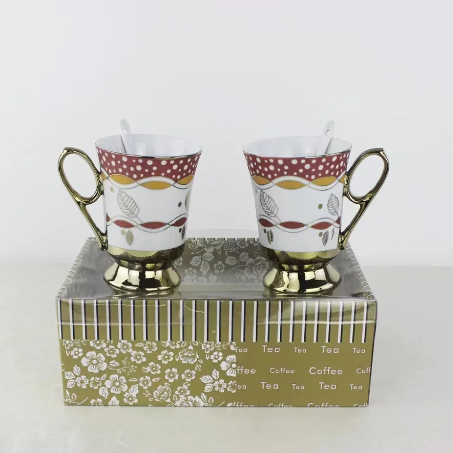# European Handmade Ceramic Cup And Spoon Wedding Party Luxury Gold Oat Water Porcelain Coffee Cup Set #
# European Handmade Ceramic Cup And Spoon Wedding Party Luxury Gold Oat Water Porcelain Coffee Cup Set #
