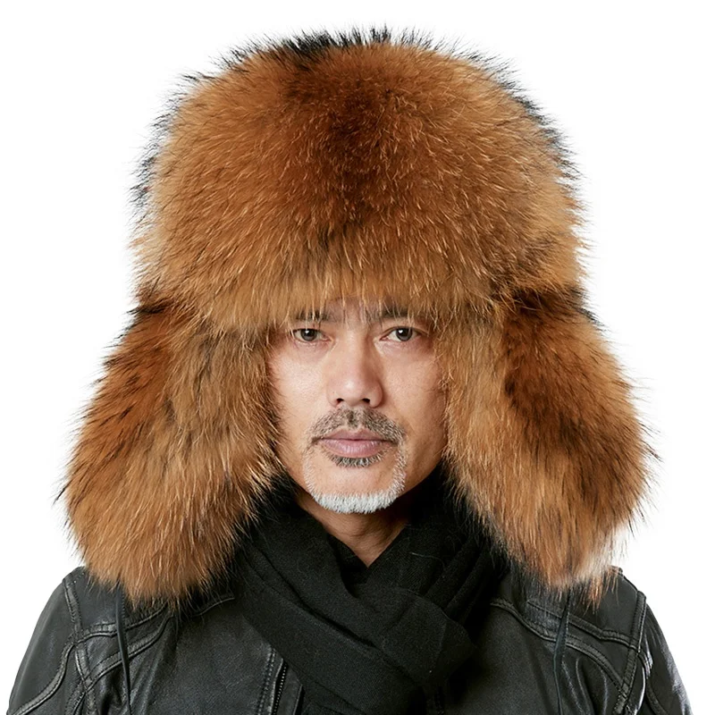 Fur Cap Men Winter Genuine Fur Bomber Hat Windproof Warm Earmuffs Male Flat Russian Hat
Fur Cap Men Winter Genuine Fur Bomber Hat Windproof Warm Earmuffs Male Flat Russian Hat