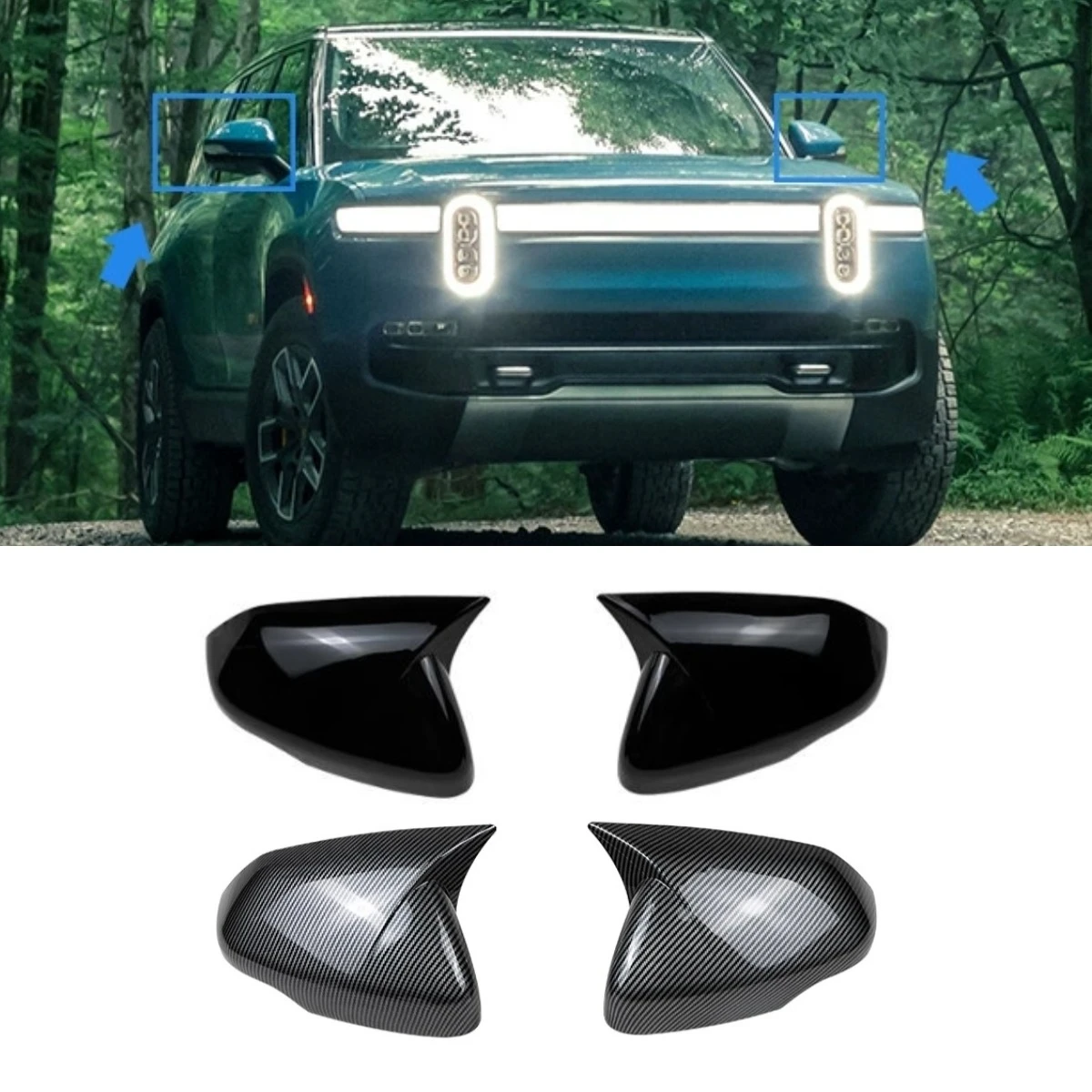 Car Rearview Cover Protect Side Rear View Mirror Cover Caps For Rivian R1s R1t Body Kit Exterior Part Car Accessories
Car Rearview Cover Protect Side Rear View Mirror Cover Caps For Rivian R1s R1t Body Kit Exterior Part Car Accessories