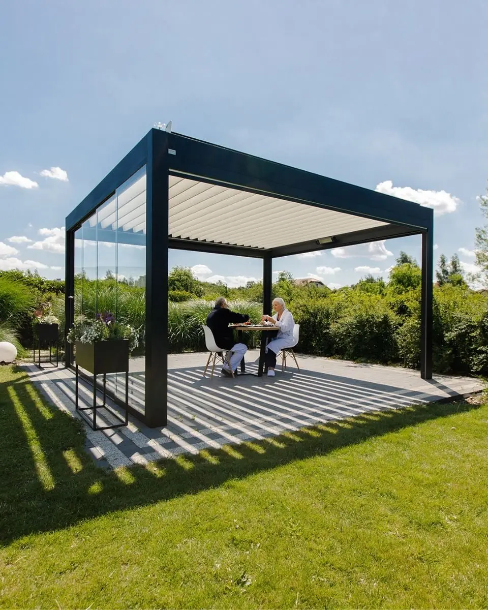 Customized Eco-Friendly Bioclimatic Motorized Retractable Roof Pergolas Canopy Sustainable Sunshade Garden Backyard Gazebo 
Customized Eco-Friendly Bioclimatic Motorized Retractable Roof Pergolas Canopy Sustainable Sunshade Garden Backyard Gazebo