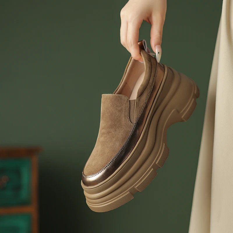 Genuine Leather Sheepskin Women Shoes, Chunky Heel Flat Platform Women Loafers,Fashion Casual Women Sneakers
Genuine Leather Sheepskin Women Shoes, Chunky Heel Flat Platform Women Loafers,Fashion Casual Women Sneakers