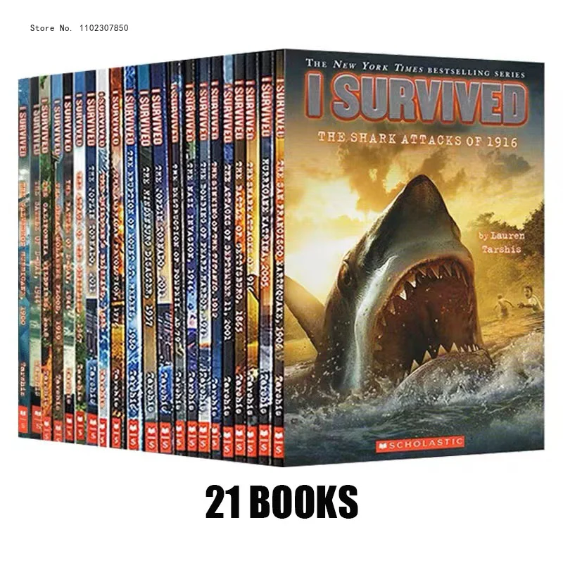 21 Books/Set I Survived English Reading Books Disaster History Survival Novel Escape Guide Children's Science Chapters Books
21 Books/Set I Survived English Reading Books Disaster History Survival Novel Escape Guide Children's Science Chapters Books