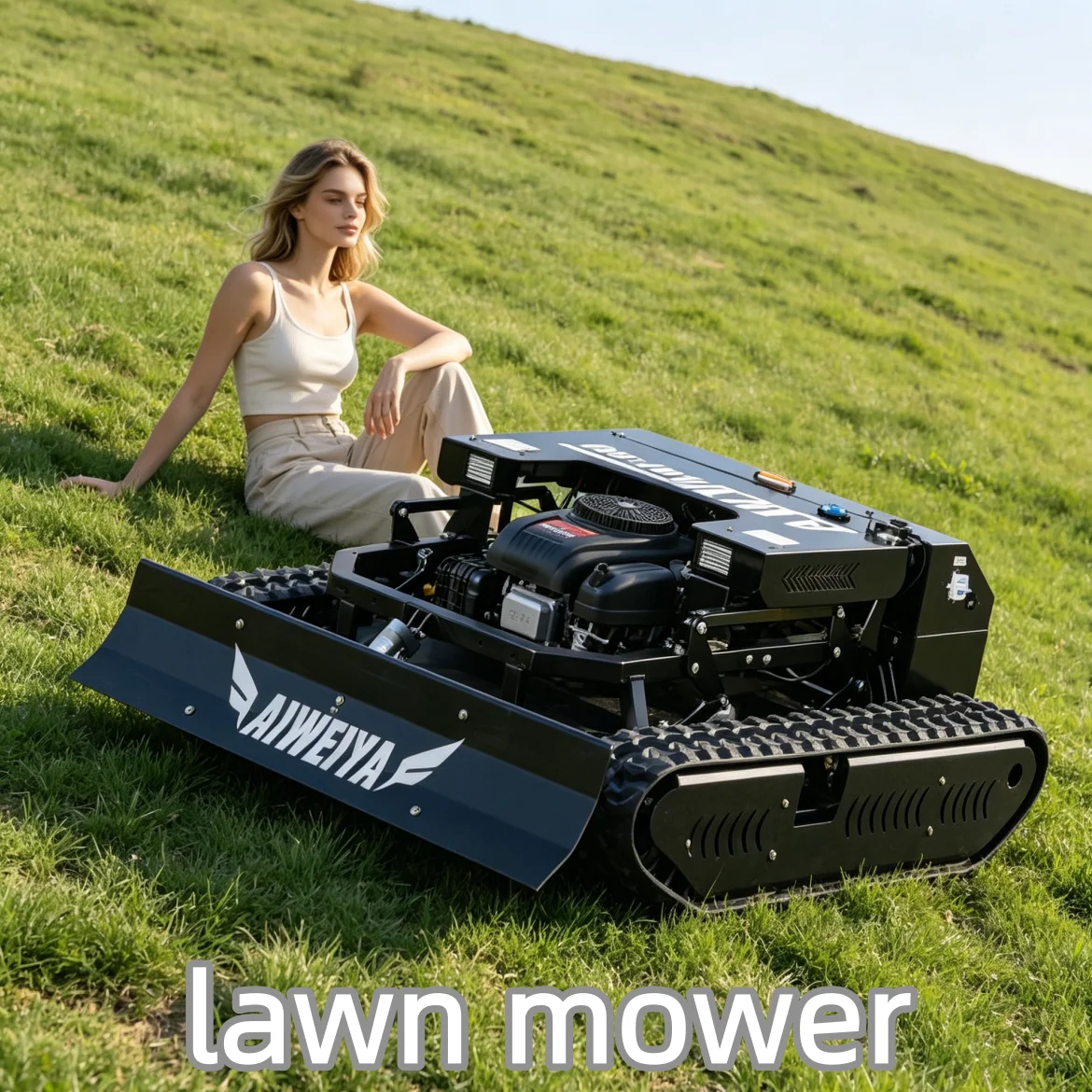 Customized Petrol Lawn Mower Anti Slip Crawler Tracks Stable Driving On Muddy Wet Lawn Farmland remote controlled mower
Customized Petrol Lawn Mower Anti Slip Crawler Tracks Stable Driving On Muddy Wet Lawn Farmland remote controlled mower