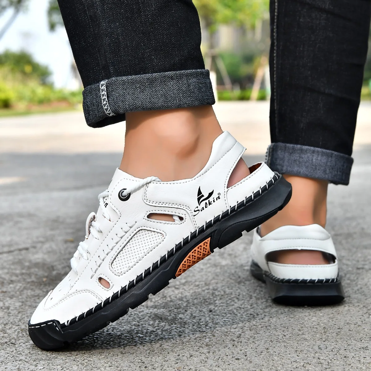 New Summer Breathable Men Sandals Fashion Roman Sandals Handmade Leather Men Casual Shoes Platform Outdoor Men's Beach Sandals
New Summer Breathable Men Sandals Fashion Roman Sandals Handmade Leather Men Casual Shoes Platform Outdoor Men's Beach Sandals