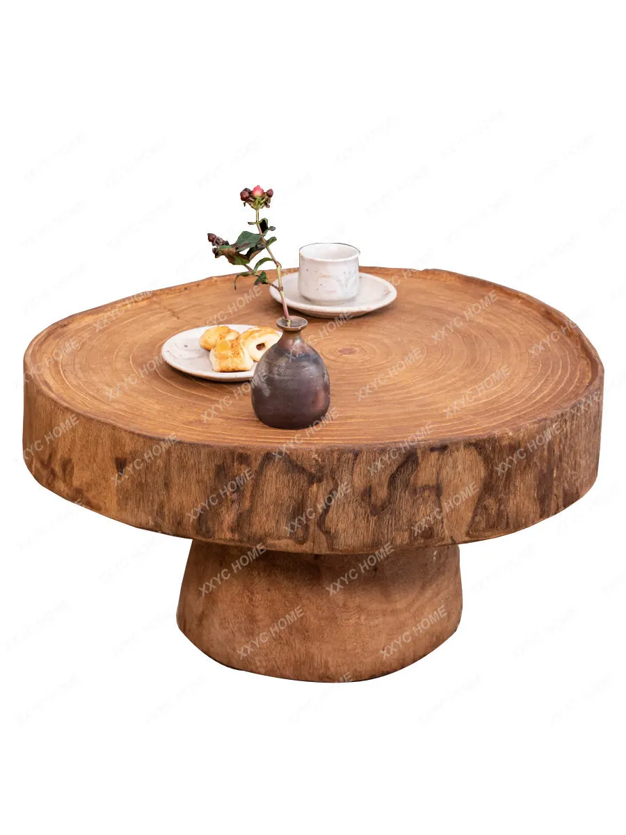 Solid wood coffee table creative sofa edge living room household round tree stump tea table
Solid wood coffee table creative sofa edge living room household round tree stump tea table