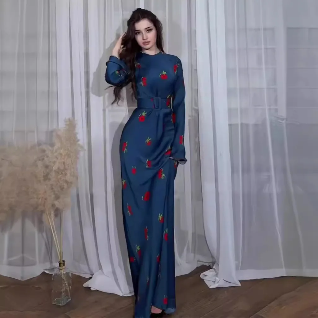2026 Fashionable Summer Long-sleeve Round-neck Ice Silk Breathable Floral Print Lady's Long Dress Dubai Luxury Islam Elegant
2026 Fashionable Summer Long-sleeve Round-neck Ice Silk Breathable Floral Print Lady's Long Dress Dubai Luxury Islam Elegant