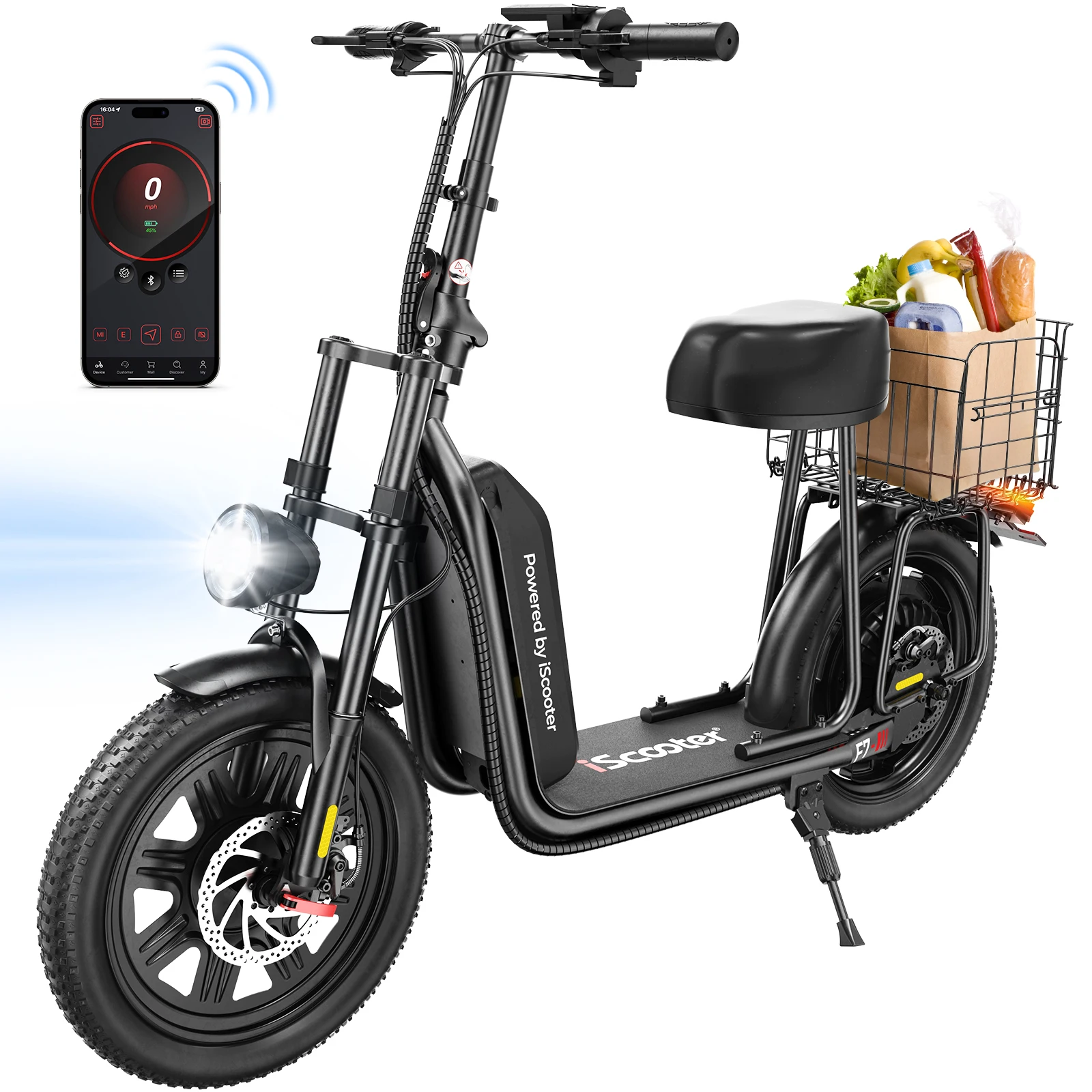 ISCOOTER F7 Adult Electric Scooter 1000W Motor E Scooter 16 Inch Tires All-Terrain E-Scooter 48V10.4AH Battery Electric Scooter
ISCOOTER F7 Adult Electric Scooter 1000W Motor E Scooter 16 Inch Tires All-Terrain E-Scooter 48V10.4AH Battery Electric Scooter