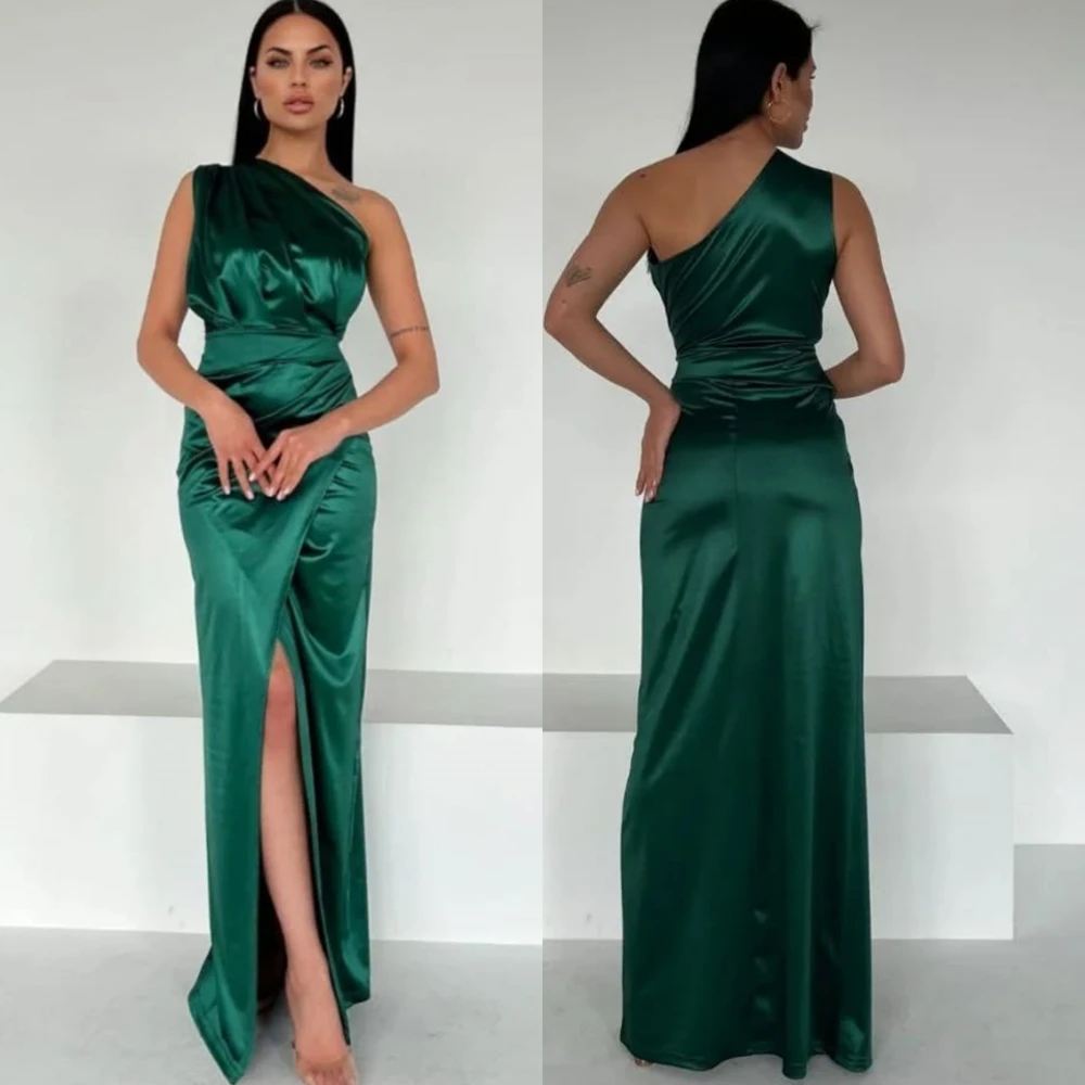 Customized Elegant One Shoulder Evening Dress Classic Sleeveless Satin Prom Dresses Luxury Front Slit Bespoke Occasion Gowns
Customized Elegant One Shoulder Evening Dress Classic Sleeveless Satin Prom Dresses Luxury Front Slit Bespoke Occasion Gowns