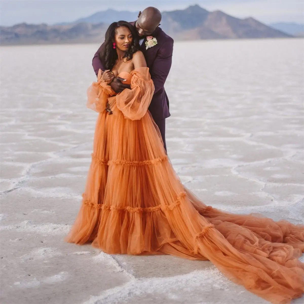 Orange Sweetheart Women's Prom Dresses 2022 Tulle Party Gowns Tiered Pleat Maternity Photography Dress
Orange Sweetheart Women's Prom Dresses 2022 Tulle Party Gowns Tiered Pleat Maternity Photography Dress