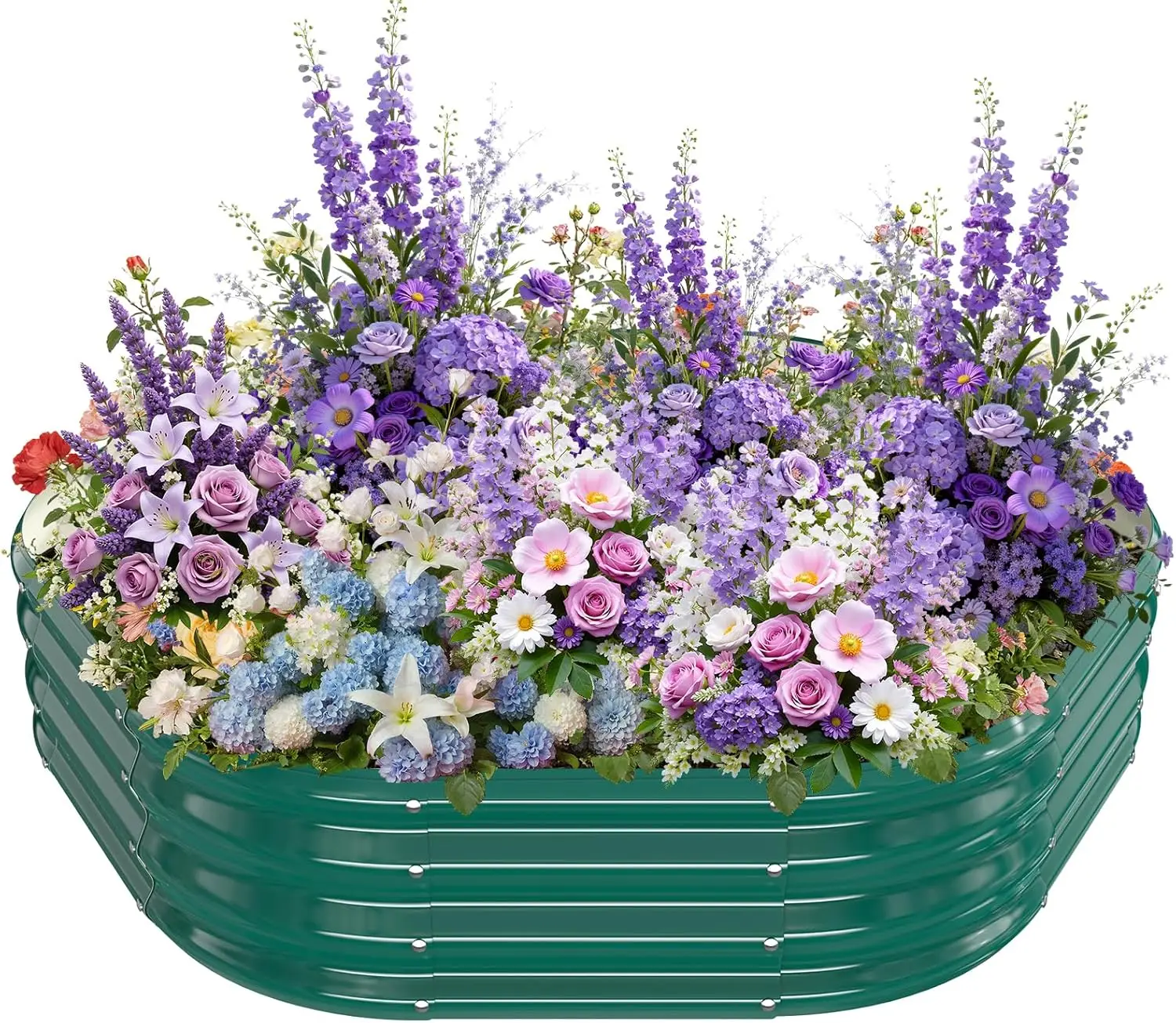 Hexagon Raised Garden Bed, 48 Inch Diagonal & 12 Inch Tall, Galvanized Steel Planter Box with Wave-Shaped Metal Panels f
Hexagon Raised Garden Bed, 48 Inch Diagonal & 12 Inch Tall, Galvanized Steel Planter Box with Wave-Shaped Metal Panels f