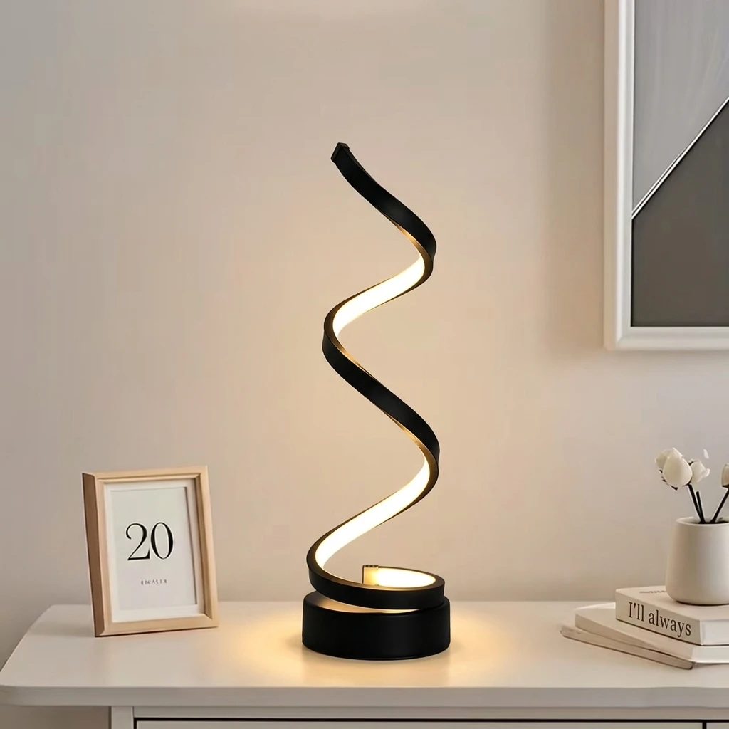 Modern Creative Spiral Table Lamp 3 Colors Dimmable USB LED Night Light for Living Room Office Bar Bedroom Decoration Lighting
Modern Creative Spiral Table Lamp 3 Colors Dimmable USB LED Night Light for Living Room Office Bar Bedroom Decoration Lighting