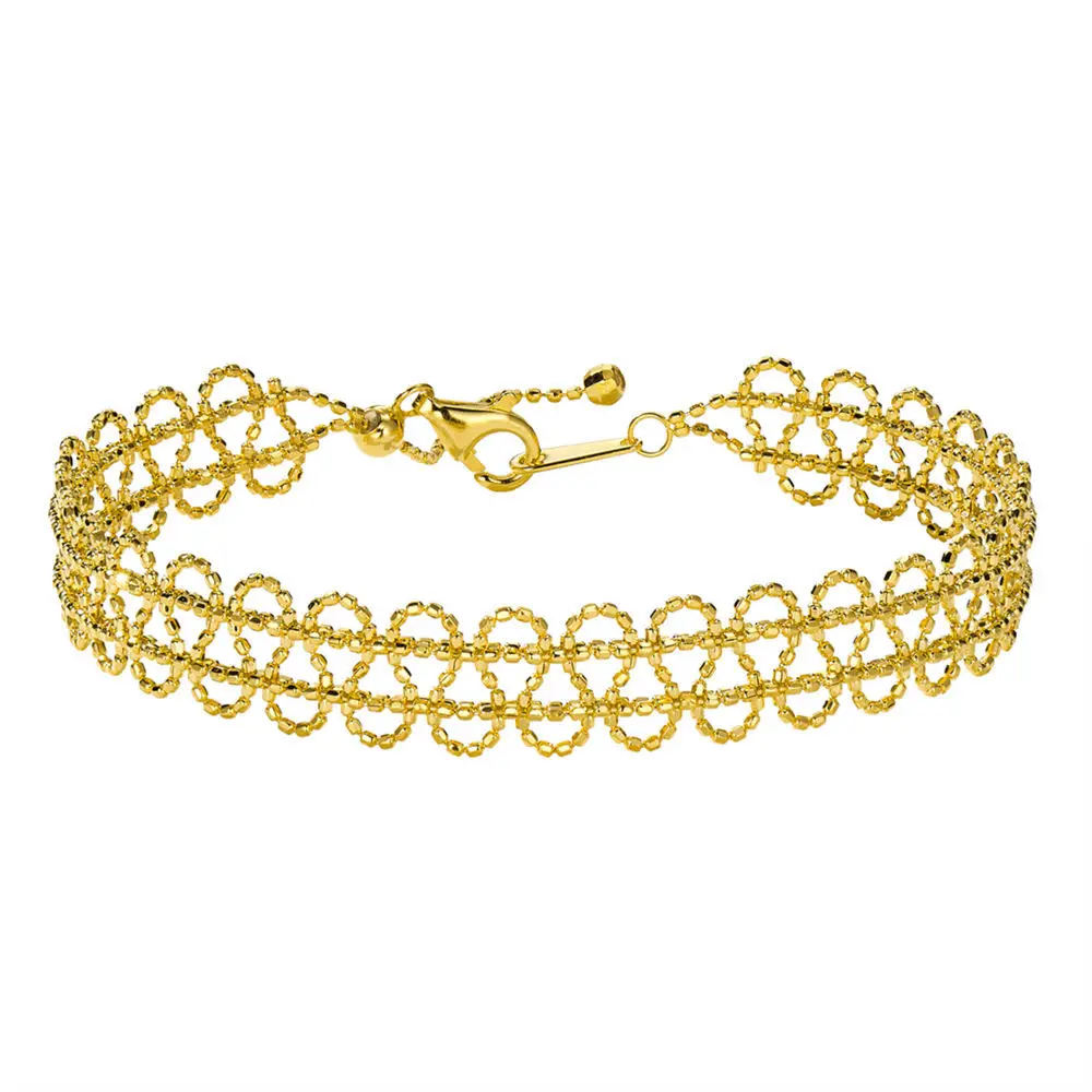 BELLUX Italian Handmade Woven Chain 925 Silver Lace Hollow out Bracelet Hot Selling Jewelry Gold Silver Colors
BELLUX Italian Handmade Woven Chain 925 Silver Lace Hollow out Bracelet Hot Selling Jewelry Gold Silver Colors