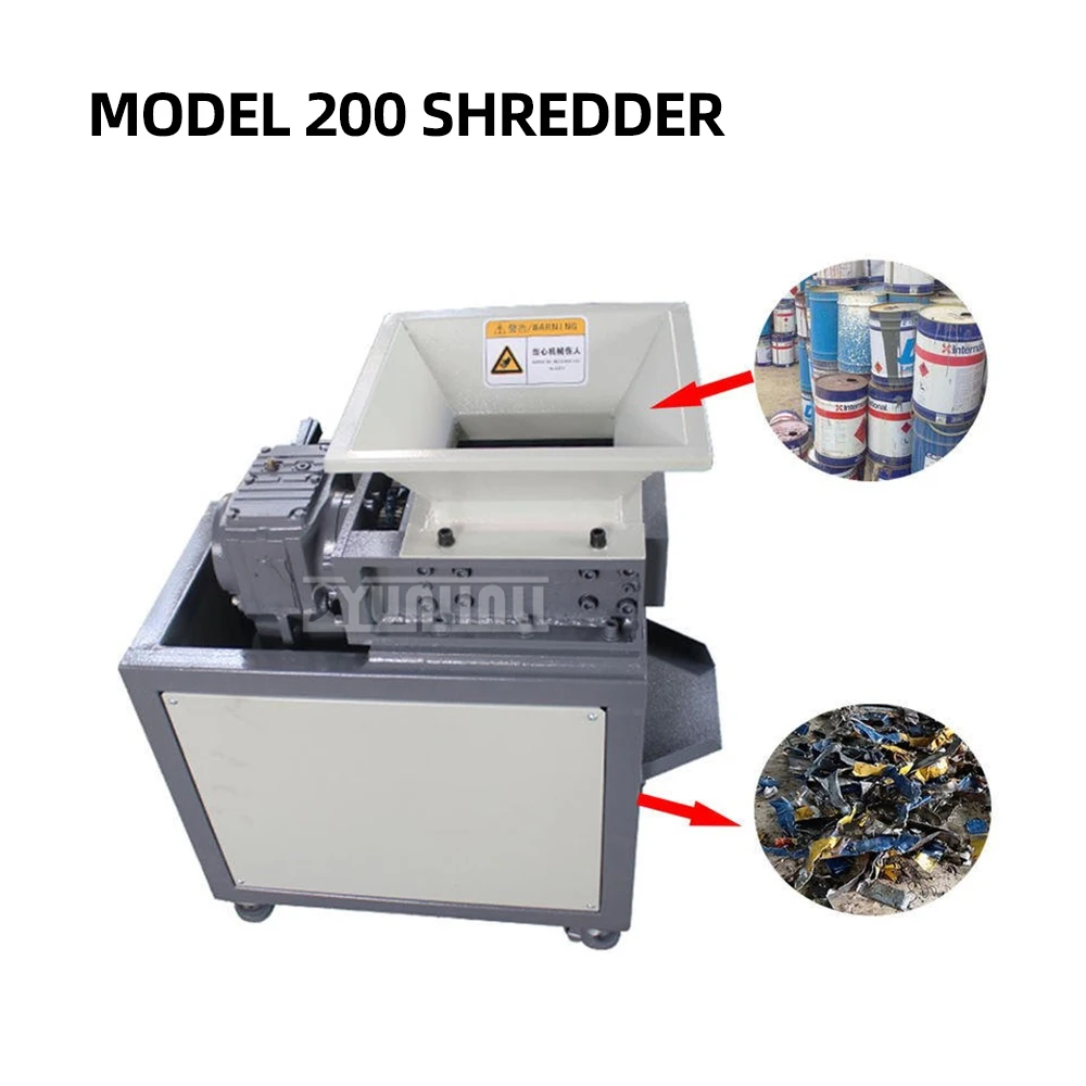 Metal Rubber Shredder 2.2KW Domestic Industrial Waste Shredder Carton Bone Board Crusher Tire Crushing Machine Type 200
Metal Rubber Shredder 2.2KW Domestic Industrial Waste Shredder Carton Bone Board Crusher Tire Crushing Machine Type 200