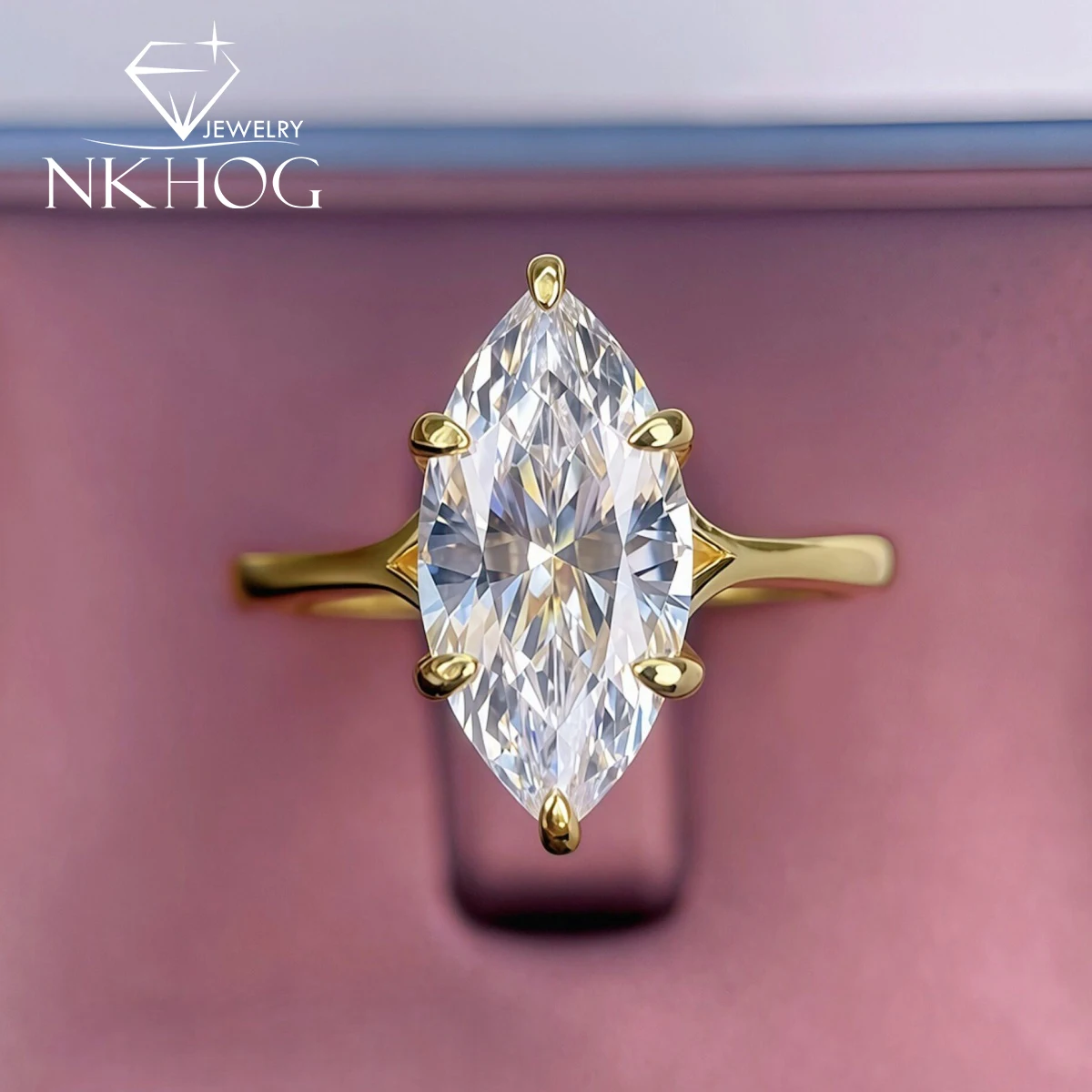 NKHOG 3CT Marquise Cut Moissanite S925 Silver Rings For Women Men 7*14mm Lab Diamond 6 Claws Band Wedding Fine Jewelry Certified
NKHOG 3CT Marquise Cut Moissanite S925 Silver Rings For Women Men 7*14mm Lab Diamond 6 Claws Band Wedding Fine Jewelry Certified