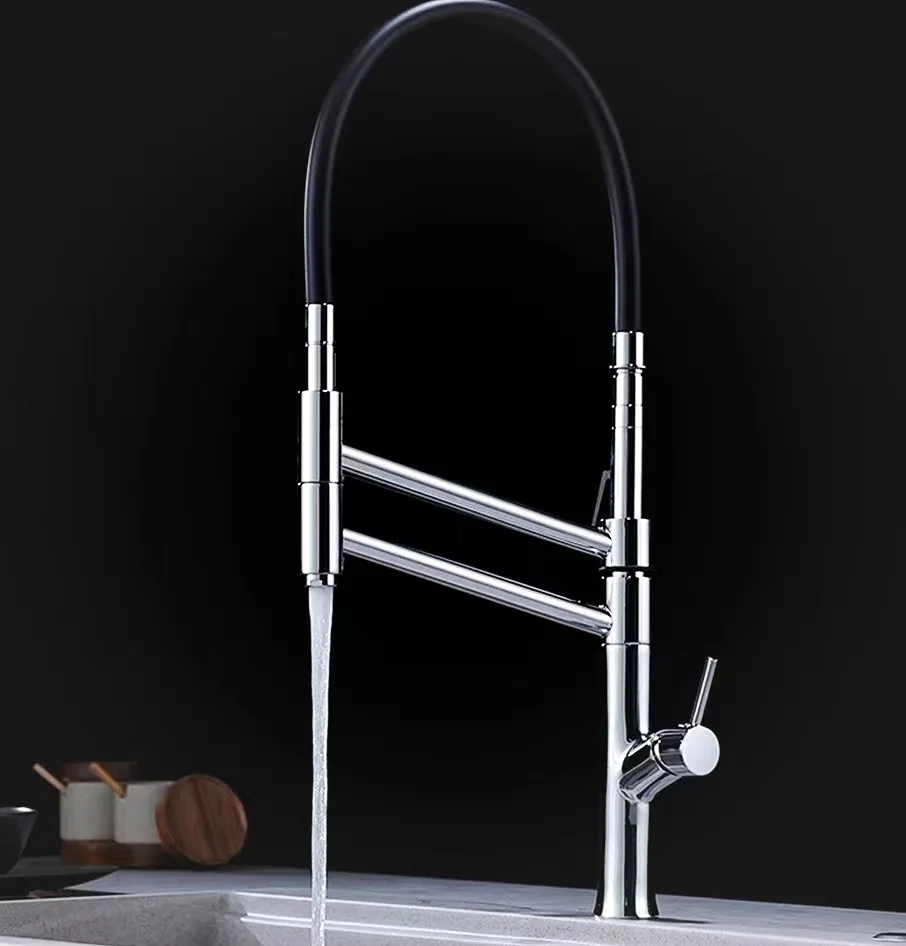 Kitchen pull-out faucet home double hot and cold vegetable sink sink rotating telescopic splash-proof copper faucet
Kitchen pull-out faucet home double hot and cold vegetable sink sink rotating telescopic splash-proof copper faucet