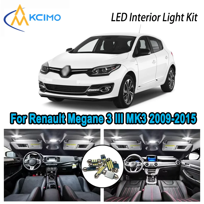 For Renault Megane 3 III MK3 2009-2015 2010 Premium Bright LED Interior Dome Map Trunk Light Kit Car Led Lamps Canbus No Error
For Renault Megane 3 III MK3 2009-2015 2010 Premium Bright LED Interior Dome Map Trunk Light Kit Car Led Lamps Canbus No Error