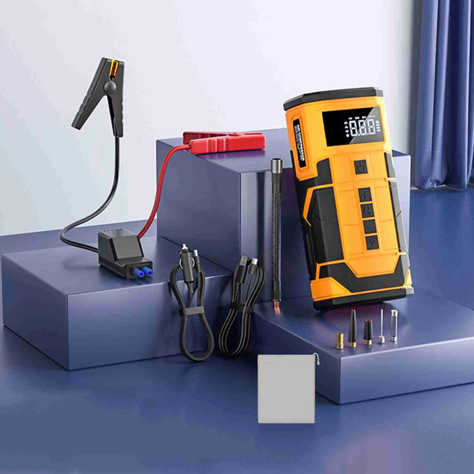 Car Jump Starter 600A Peak 150PSI 14.8V Cordless Lithium Ion Tire Inflator Emergency Power Starter
Car Jump Starter 600A Peak 150PSI 14.8V Cordless Lithium Ion Tire Inflator Emergency Power Starter