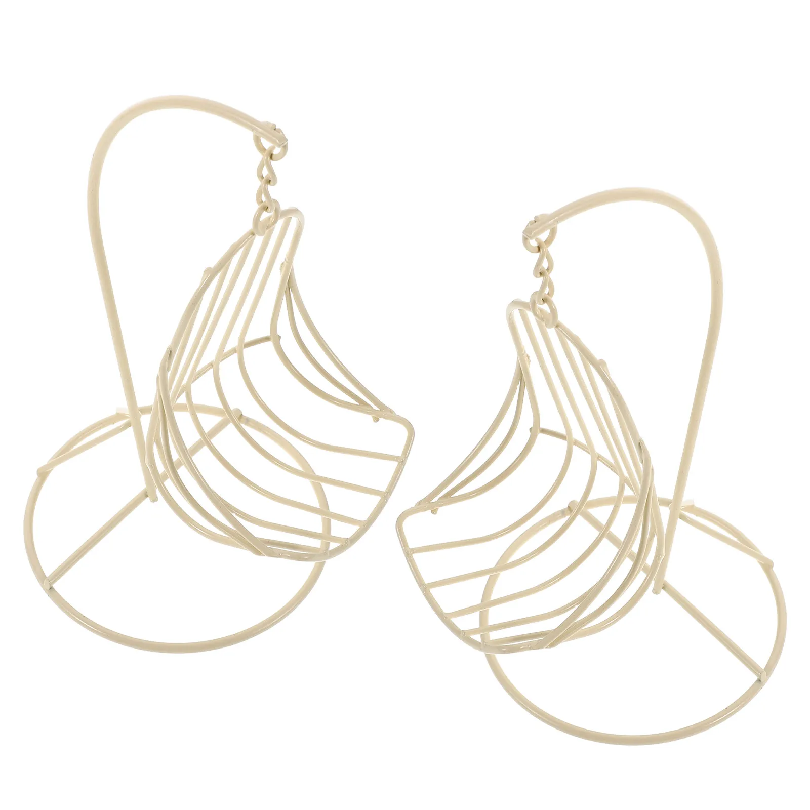 2Pcs Miniature Iron Hanging Basket Chair Versatile Tiny Swing for Dollhouse Living Room Patio Balcony Fairy Garden Desktop
2Pcs Miniature Iron Hanging Basket Chair Versatile Tiny Swing for Dollhouse Living Room Patio Balcony Fairy Garden Desktop