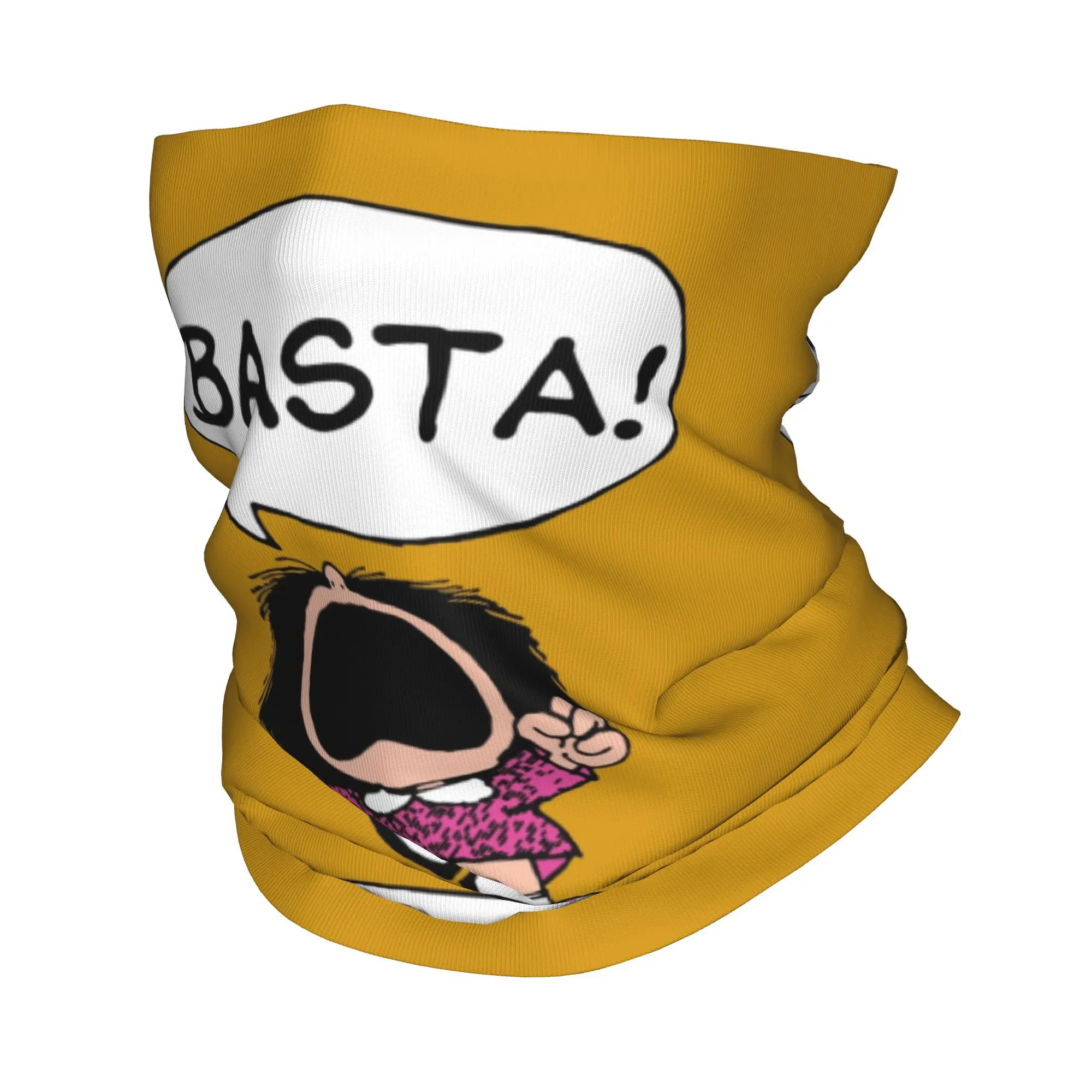 Custom Mafalda Basta Bandana Winter Neck Warmer Windproof Wrap Face Scarf for Hiking Quino Argentina Cartoon Gaiter Headband
Custom Mafalda Basta Bandana Winter Neck Warmer Windproof Wrap Face Scarf for Hiking Quino Argentina Cartoon Gaiter Headband