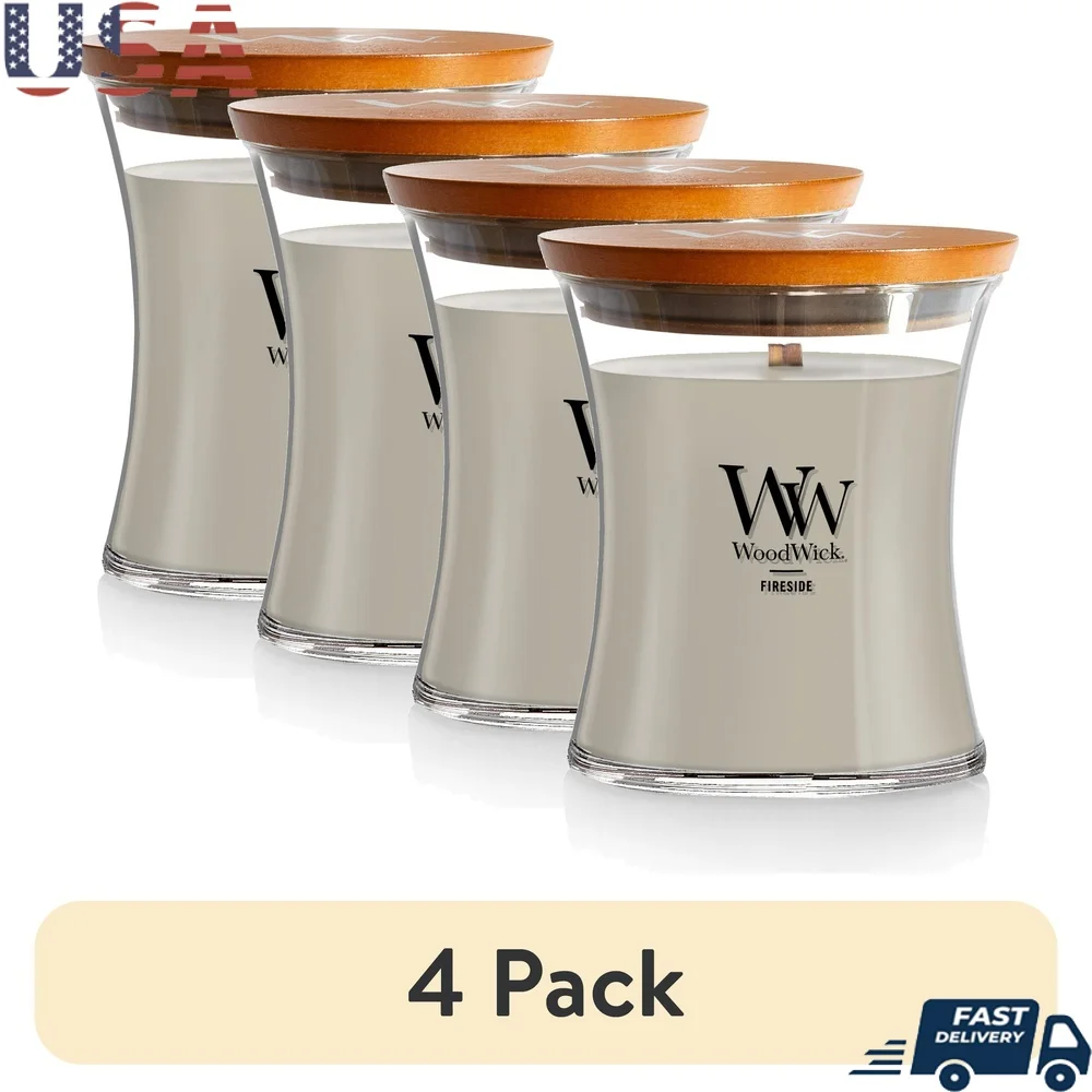 4 Pack Medium Hourglass Scented Candle Fireside Soy Wax Wooden Wick 60 Hour Burn Time Unique Crackling Sound Container Candles
4 Pack Medium Hourglass Scented Candle Fireside Soy Wax Wooden Wick 60 Hour Burn Time Unique Crackling Sound Container Candles