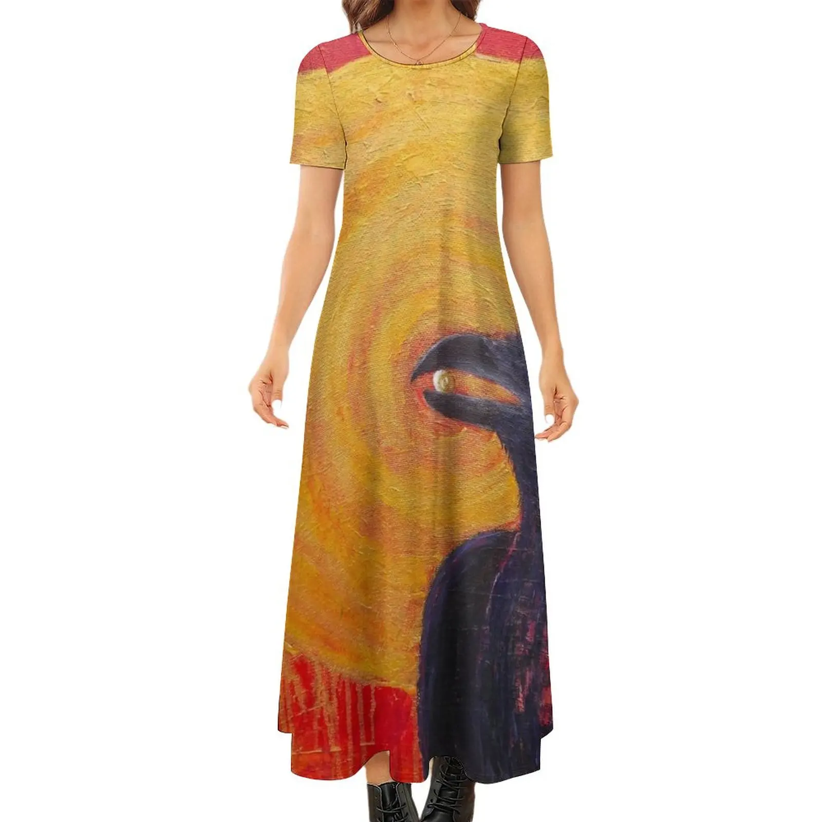 Spirit Keeper Round Neck Short Sleeve Dress Woman clothing Clothing female summer dress women 2024
Spirit Keeper Round Neck Short Sleeve Dress Woman clothing Clothing female summer dress women 2024
