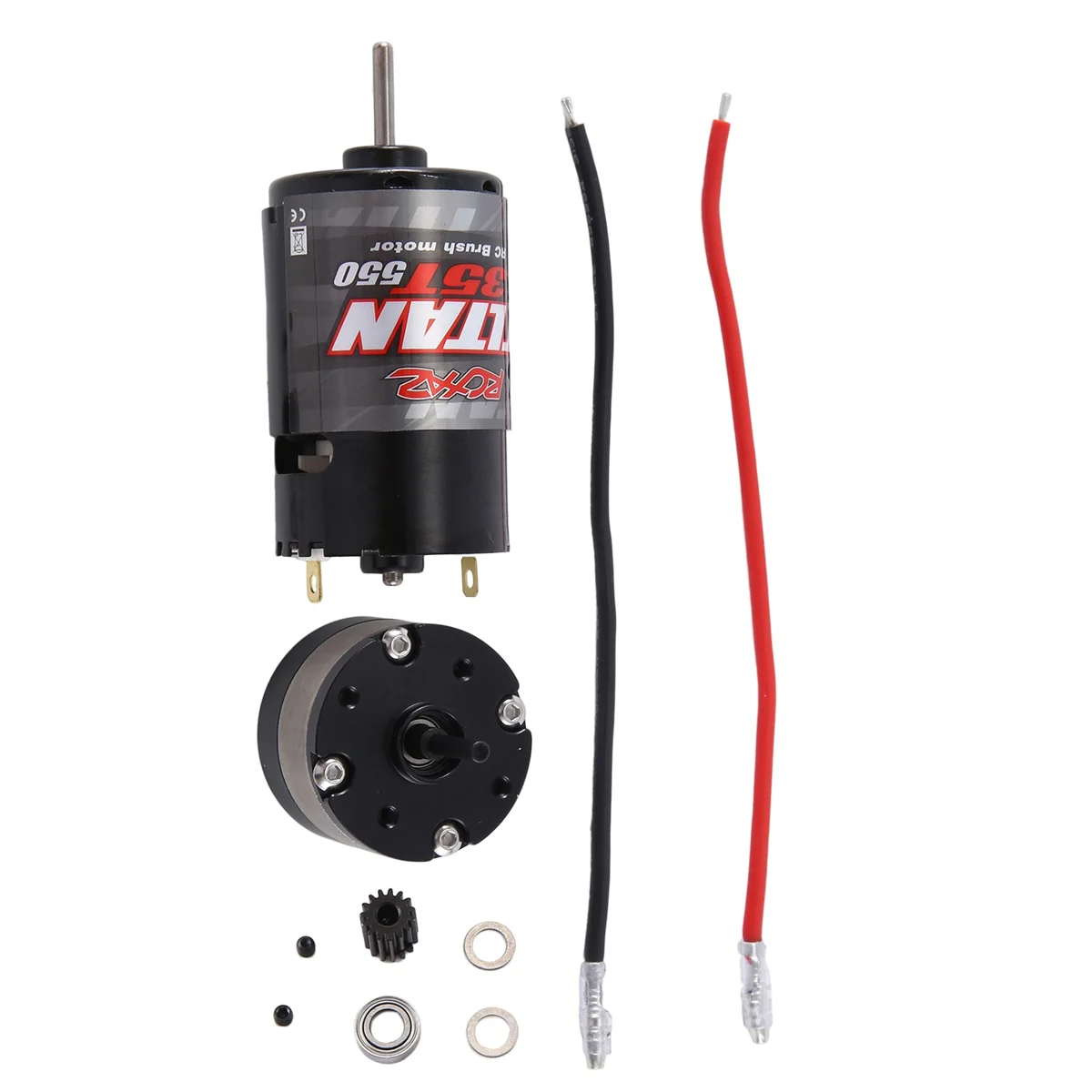 RCXAZ 550 Brushed Motor and 1:4.2 Ratio Reducer Planetary Gearbox for 1/10 RC Crawler Car Axial SCX10 TRAXXAS TRX4,35T
RCXAZ 550 Brushed Motor and 1:4.2 Ratio Reducer Planetary Gearbox for 1/10 RC Crawler Car Axial SCX10 TRAXXAS TRX4,35T