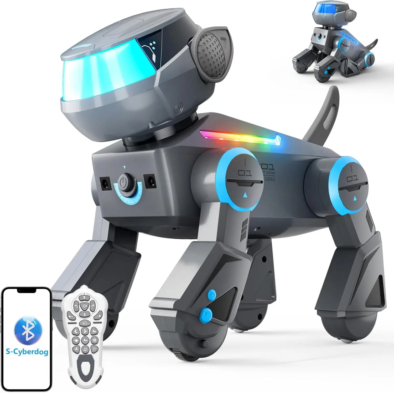 RC Intelligent Robot Dog Multifunction RC Mechanical Dog Voice Command Programmable With Singing and Dancing Smart Stunt Dog
RC Intelligent Robot Dog Multifunction RC Mechanical Dog Voice Command Programmable With Singing and Dancing Smart Stunt Dog