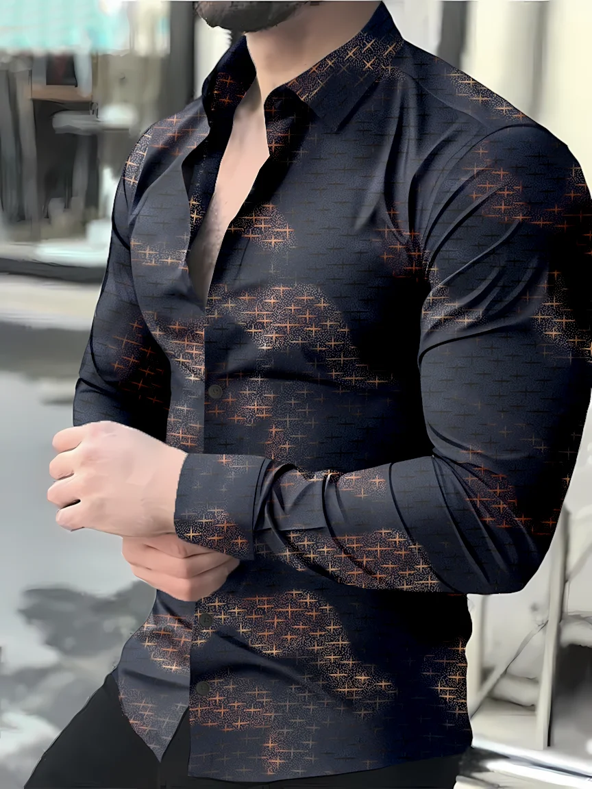 New Men's long-sleeved Shirt, Lapel Shirt, High-End Patterned Fabric, Casual Business Attire, High-End Banquet Business Shirt
New Men's long-sleeved Shirt, Lapel Shirt, High-End Patterned Fabric, Casual Business Attire, High-End Banquet Business Shirt