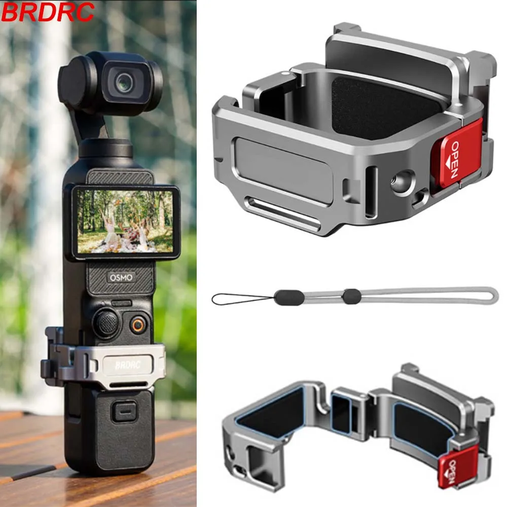 BRDRC для DJI Osmo Pocket 3, быстросъемный фиксированный кронштейн с креплением на раму расширения и веревочными аксессуарами для камеры
BRDRC для DJI Osmo Pocket 3, быстросъемный фиксированный кронштейн с креплением на раму расширения и веревочными аксессуарами для камеры