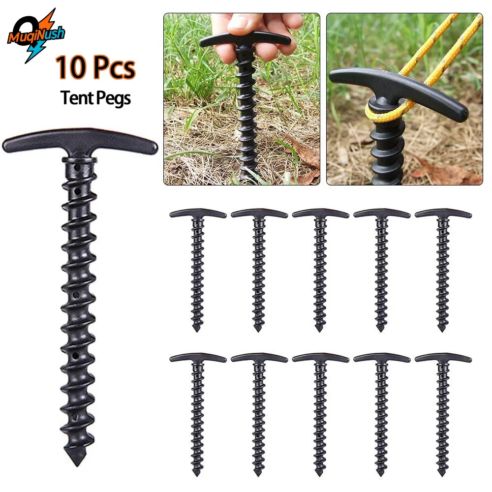 MuqiNush 10Pcs Screw Anchor Stakes Ground Nail, Outdoor Camping Tent Pegs Ground Nails Hiking Tent Stakes Pins Windproof tent
MuqiNush 10Pcs Screw Anchor Stakes Ground Nail, Outdoor Camping Tent Pegs Ground Nails Hiking Tent Stakes Pins Windproof tent
