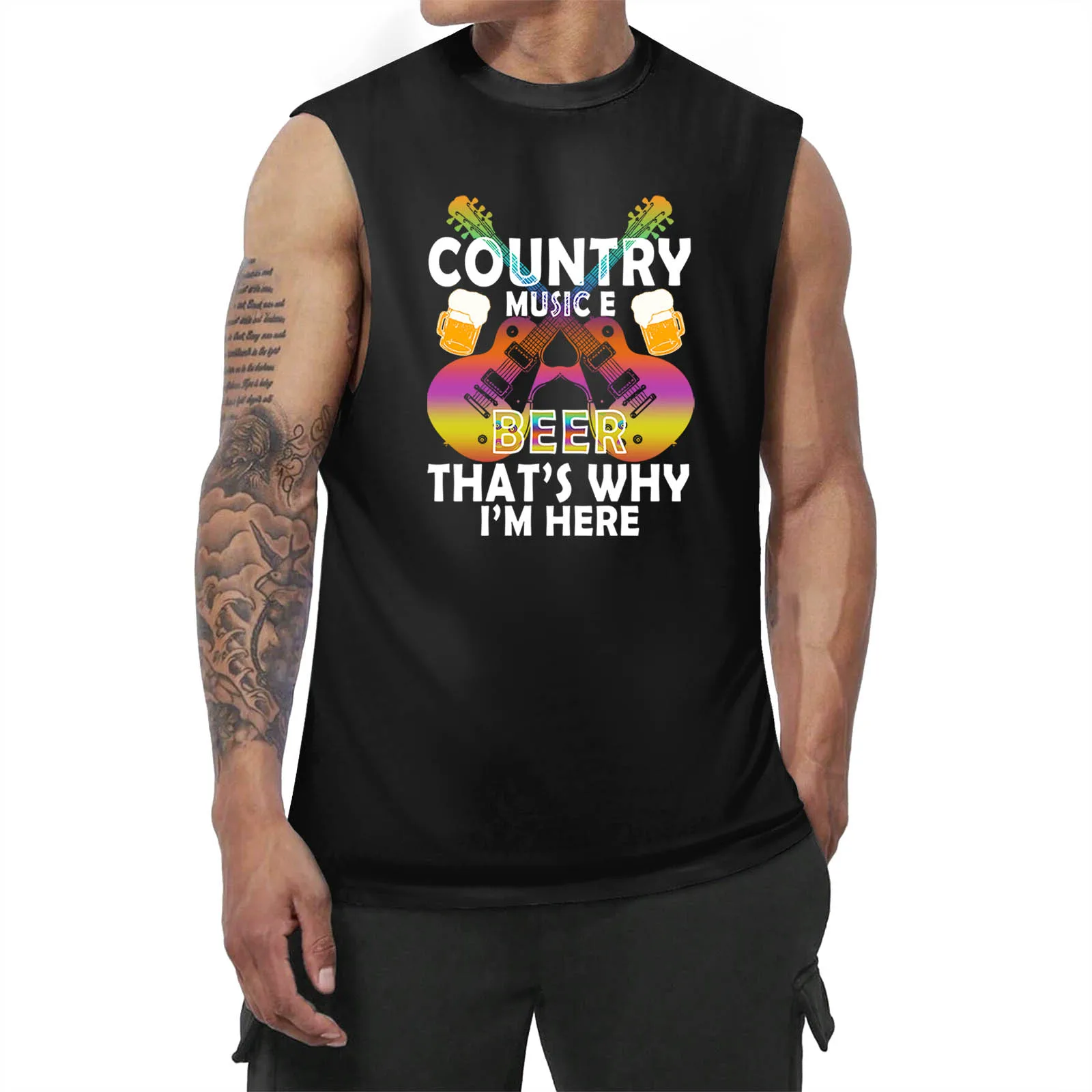 2024 Men's Vest Sleeveless T Shirt Music Beer That's Why I'm Here Print Round Neck Clothes Fashion Sleeveless Fitness Sportswear
2024 Men's Vest Sleeveless T Shirt Music Beer That's Why I'm Here Print Round Neck Clothes Fashion Sleeveless Fitness Sportswear