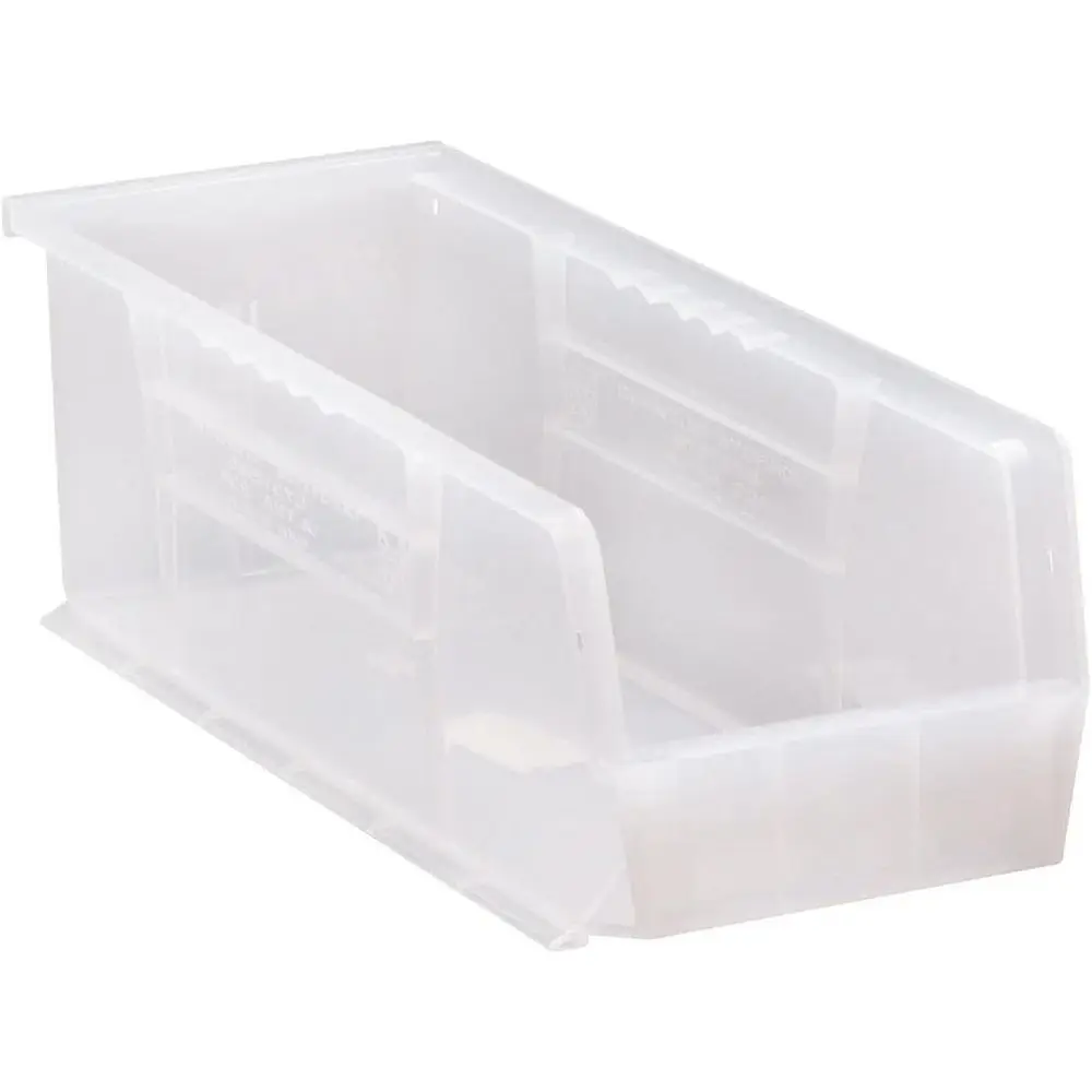 Heavy-Duty Stackable Plastic Bins for Workshop, Warehouse & Garage, Ultra Stack & Hang, 14.75 x 5.5 x 5, Clear, 12-Pack
Heavy-Duty Stackable Plastic Bins for Workshop, Warehouse & Garage, Ultra Stack & Hang, 14.75 x 5.5 x 5, Clear, 12-Pack