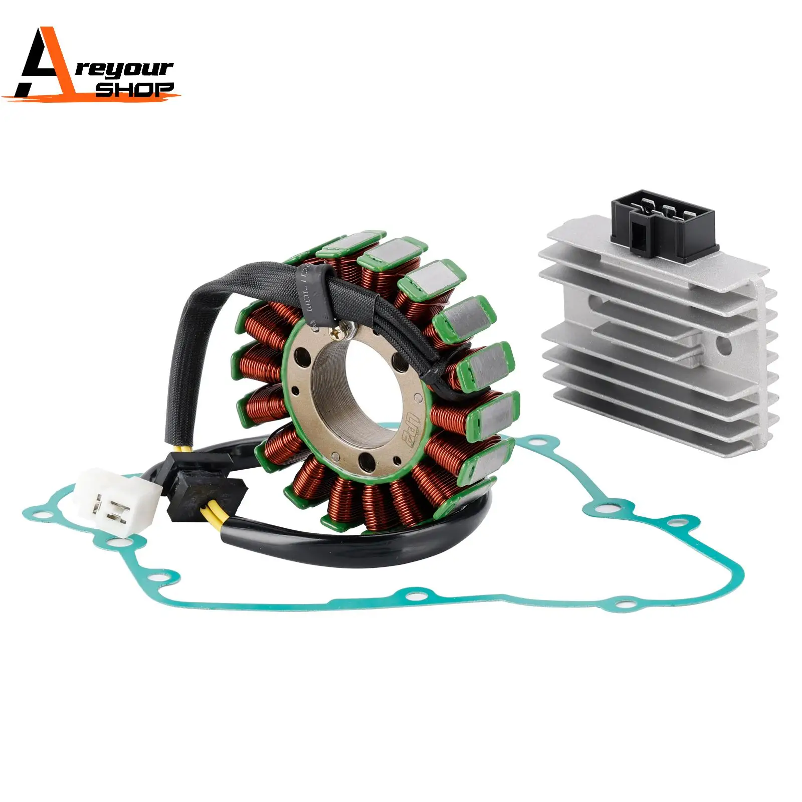 AREYOURSHOP STATOR GENERATOR REGULATOR GASKET FOR KAWASAKI KLF220 KLF250 BAYOU 220 250 1996-2011
AREYOURSHOP STATOR GENERATOR REGULATOR GASKET FOR KAWASAKI KLF220 KLF250 BAYOU 220 250 1996-2011