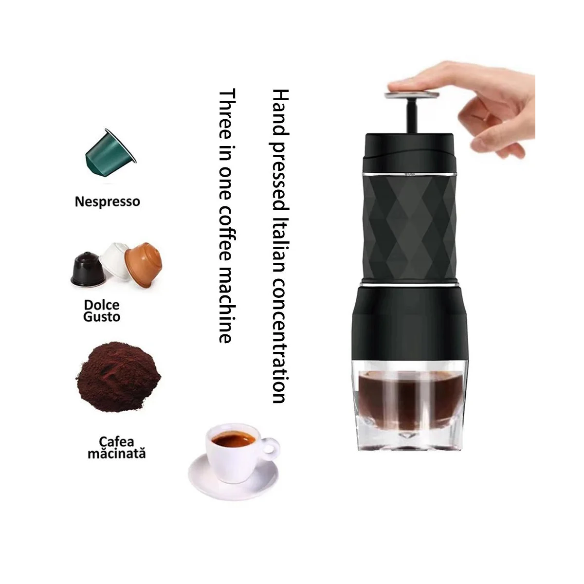 Coffee Machine Espresso Coffee Maker Hand Press Capsule Ground Coffee Brewer Portable Coffee Machine 
Coffee Machine Espresso Coffee Maker Hand Press Capsule Ground Coffee Brewer Portable Coffee Machine