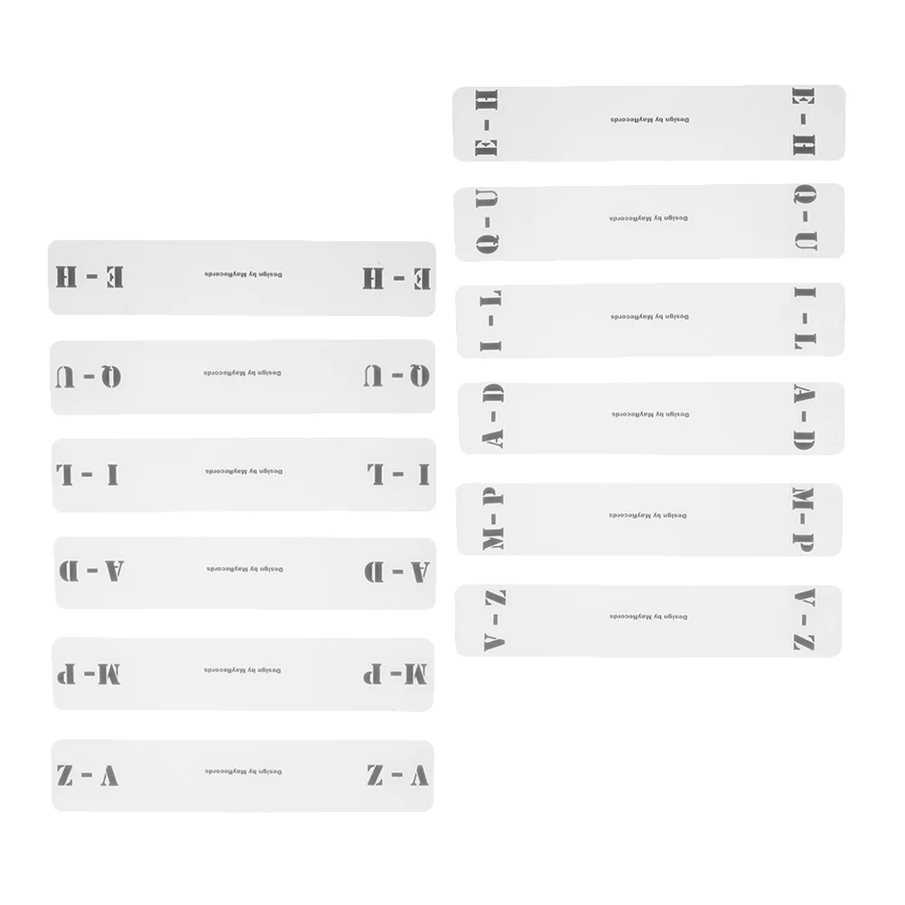 12 Pcs Album Classification Tags Record Dividers CD Card Books Vinyl A-z Index for Acrylic Horizontal File Organizer
12 Pcs Album Classification Tags Record Dividers CD Card Books Vinyl A-z Index for Acrylic Horizontal File Organizer