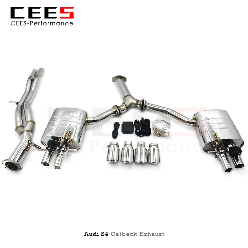 CEES Catback Exhaust For Audi S4 2013-2021 Stainless Steel Valve Mufflers Automotive Performance Escape Exhaust System
CEES Catback Exhaust For Audi S4 2013-2021 Stainless Steel Valve Mufflers Automotive Performance Escape Exhaust System