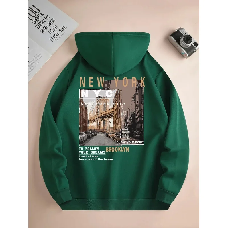 Men's new fashion hoodie, Casual Daily Drawstring Hooded Sweatshirt Street View Print, front kangaroo pocket, men's jacket
Men's new fashion hoodie, Casual Daily Drawstring Hooded Sweatshirt Street View Print, front kangaroo pocket, men's jacket