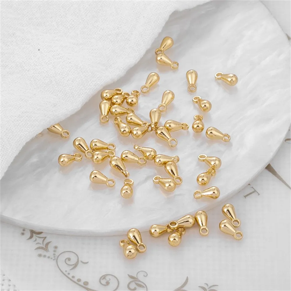 14k Gold Silver Small Water Droplet Hanging 2.5*6mm Raindrop Diy Jewelry Accessories Bracelet Necklace Charm Accessories
14k Gold Silver Small Water Droplet Hanging 2.5*6mm Raindrop Diy Jewelry Accessories Bracelet Necklace Charm Accessories