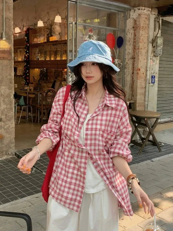 plus Size Women's Lazy Style Casual Loose Plaid Sun Protection Shirt Summer New Slimming Open Cardigan Top Korean Version
plus Size Women's Lazy Style Casual Loose Plaid Sun Protection Shirt Summer New Slimming Open Cardigan Top Korean Version