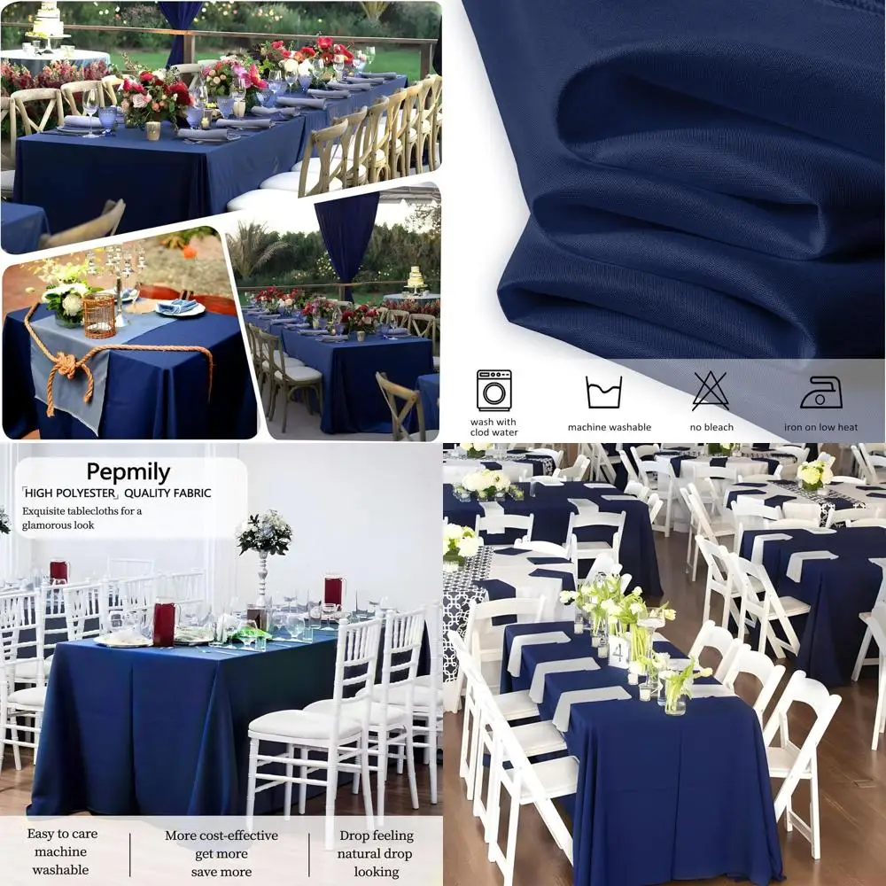 Набор из 8 скатертей темно-синего цвета, 60x126 дюймов, полиэстер, устойчивые к сминанию, моющиеся, для свадеб и вечеринок
Набор из 8 скатертей темно-синего цвета, 60x126 дюймов, полиэстер, устойчивые к сминанию, моющиеся, для свадеб и вечеринок