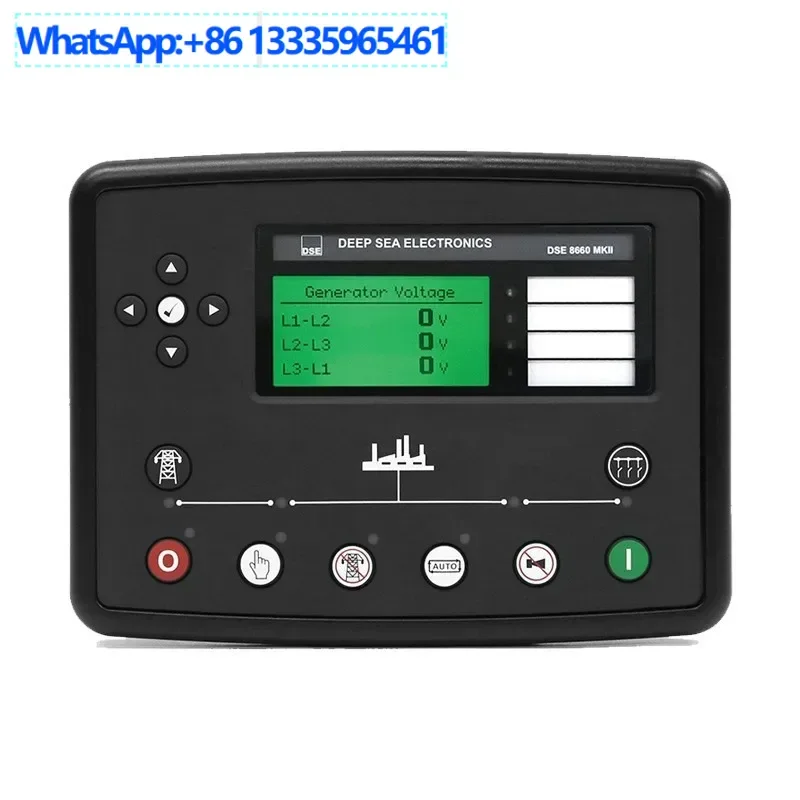 Diesel generator controller DSE8660MKII multiple units and mains grid-connected LCD screen control
Diesel generator controller DSE8660MKII multiple units and mains grid-connected LCD screen control