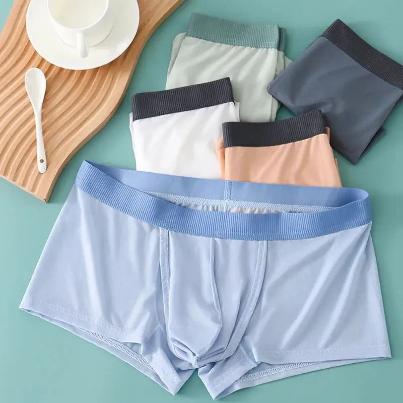 Men's Boxer Short Ice Silk Side Opening Bugle Pouch Boxers Gyms Sports Ultra-thin Sheer Breathable Underpants Quick-dry Mesh
Men's Boxer Short Ice Silk Side Opening Bugle Pouch Boxers Gyms Sports Ultra-thin Sheer Breathable Underpants Quick-dry Mesh