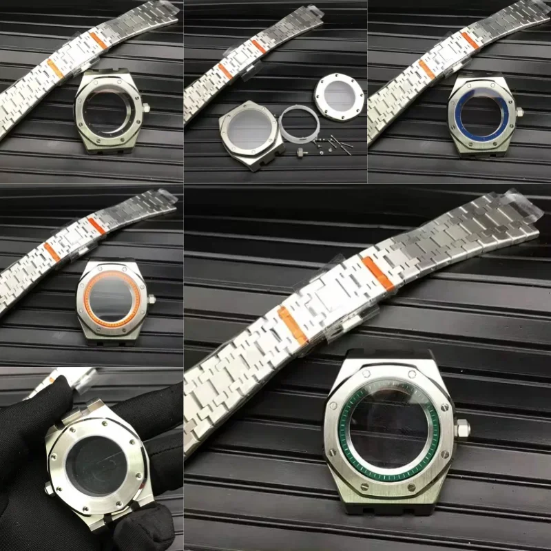 41MM Case Set APS Watch Case with Inner_ring Steel Case + Strap Sapphire Crystal for Seko NH35A/NH36A Movement Fits 28.5mm Dial
41MM Case Set APS Watch Case with Inner_ring Steel Case + Strap Sapphire Crystal for Seko NH35A/NH36A Movement Fits 28.5mm Dial
