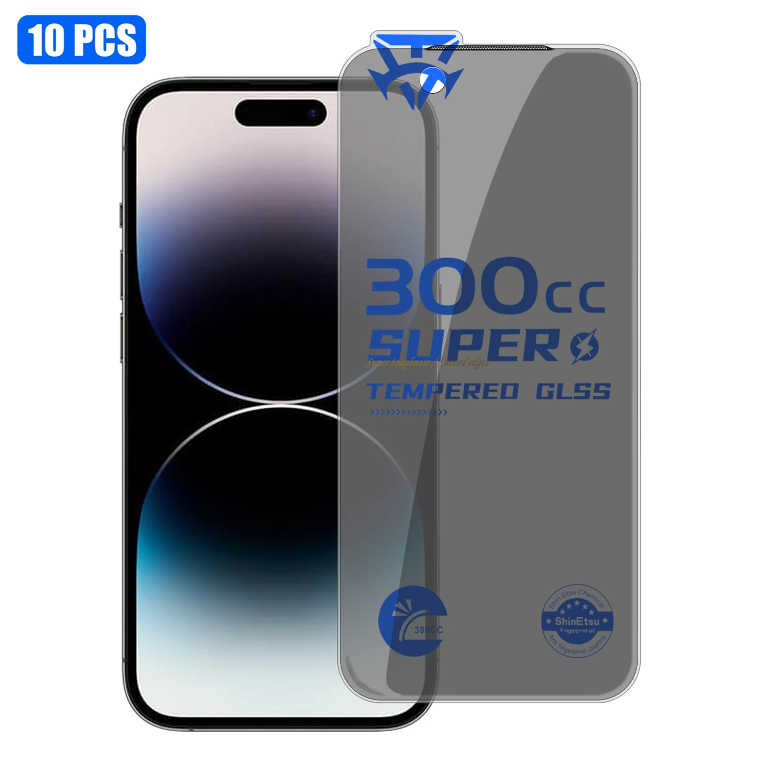 For iPhone 14 Pro 10Pcs Tempered Glass Film 300CC Edgeless Anti-static Anti-spy Full Screen Protector - Black
For iPhone 14 Pro 10Pcs Tempered Glass Film 300CC Edgeless Anti-static Anti-spy Full Screen Protector - Black