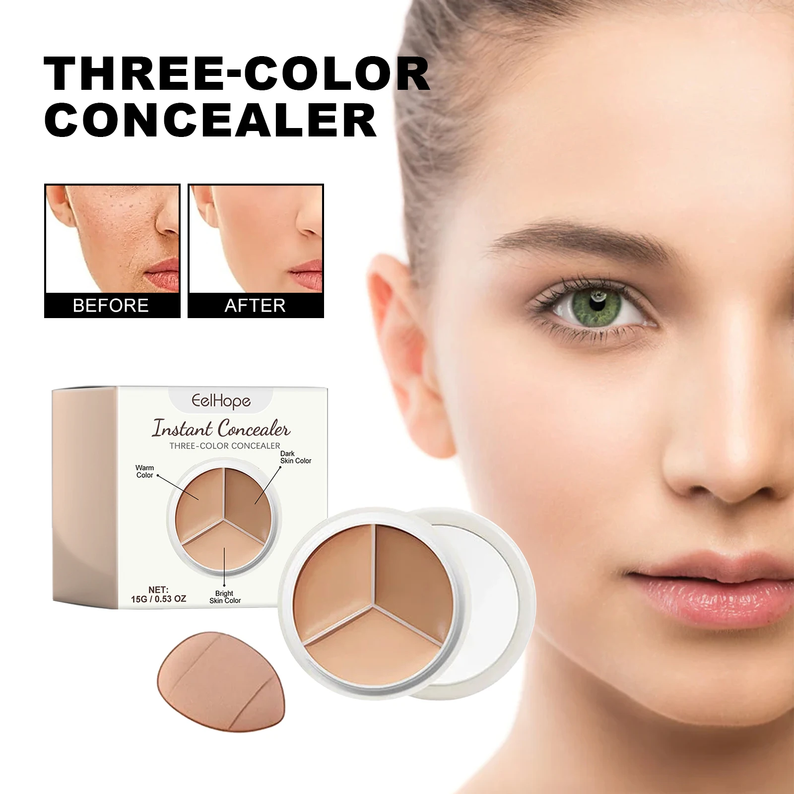 3 Color Concealer Color Correcting Long Lasting High Coverage Flawless Skin Lightweight Mild Moisturizing Daily Face Makeup 15g
3 Color Concealer Color Correcting Long Lasting High Coverage Flawless Skin Lightweight Mild Moisturizing Daily Face Makeup 15g