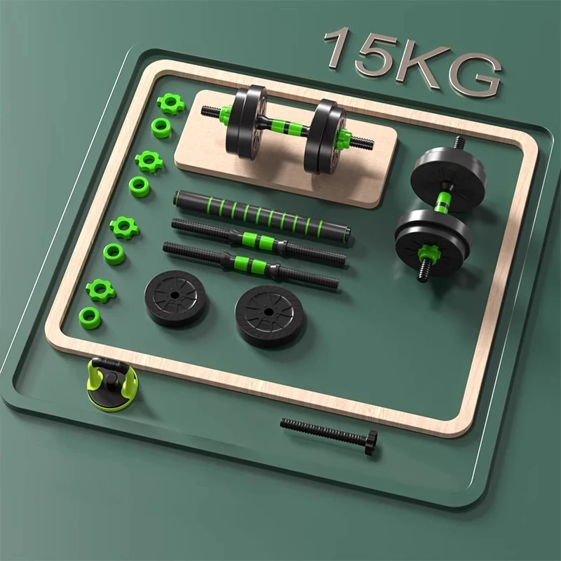 15KG Dumbbell suit Men's Fitness Equipment Kettlebell Barbell Abdominal Wheel 5 in 1 Set DIY Combination
15KG Dumbbell suit Men's Fitness Equipment Kettlebell Barbell Abdominal Wheel 5 in 1 Set DIY Combination