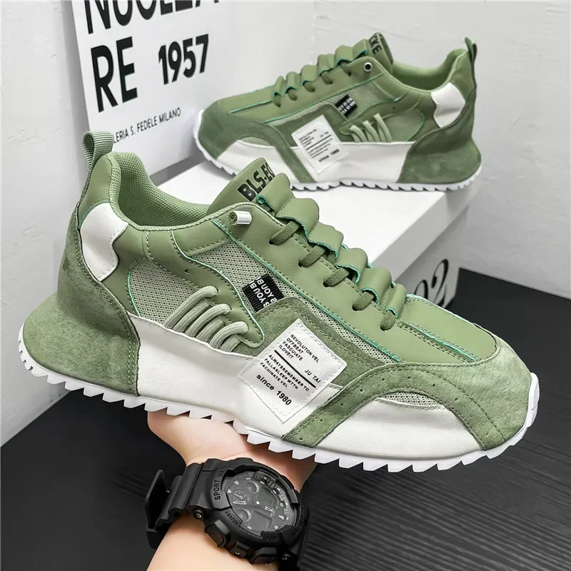 2025 Fashion Casual Breathable Leather Mesh Increased Thick Platform Designer Shoe Color Block Chunky Sneakers Men Running Shoes
2025 Fashion Casual Breathable Leather Mesh Increased Thick Platform Designer Shoe Color Block Chunky Sneakers Men Running Shoes