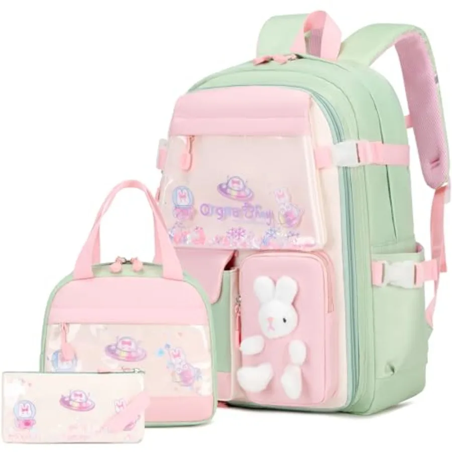 Girls Backpack Set 3PCS School Backpack for Girls Kawaii Bunny Backpacks for Girl Kindergarten Elementary School Preschool Trav
Girls Backpack Set 3PCS School Backpack for Girls Kawaii Bunny Backpacks for Girl Kindergarten Elementary School Preschool Trav