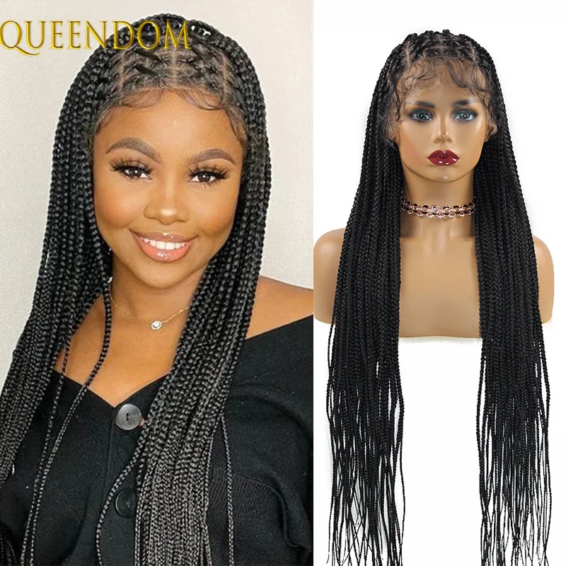 36‘’ Synthetic Full Lace Braided wigs Long Criss Cross Knotless Box Braids Wig Cornrows Braided Lace Front Wigs for Black Women
36‘’ Synthetic Full Lace Braided wigs Long Criss Cross Knotless Box Braids Wig Cornrows Braided Lace Front Wigs for Black Women